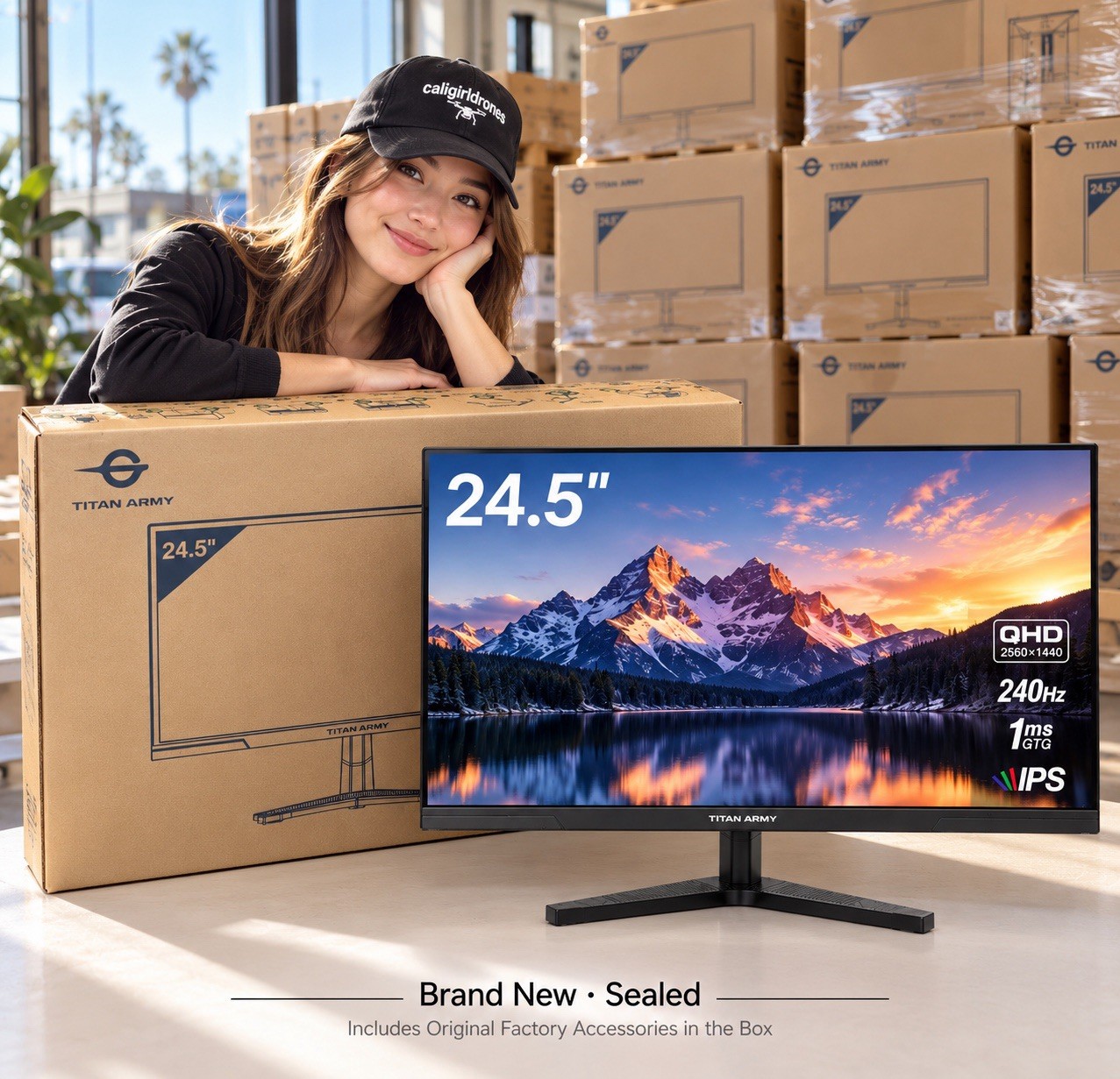 Monitor gaming Titan Army P2510S de 24,5" 240Hz 2560x1440 IPS 1ms, imagen 5