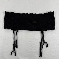 Cacique Black Lace Garter Belt Corset Style Size 18/20