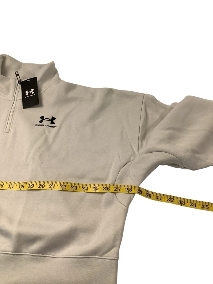 Pullover suelto Under Armour Essential polar 1/2 cremallera marfil para mujer talla XL nuevo con etiquetas Foto 4 de 4