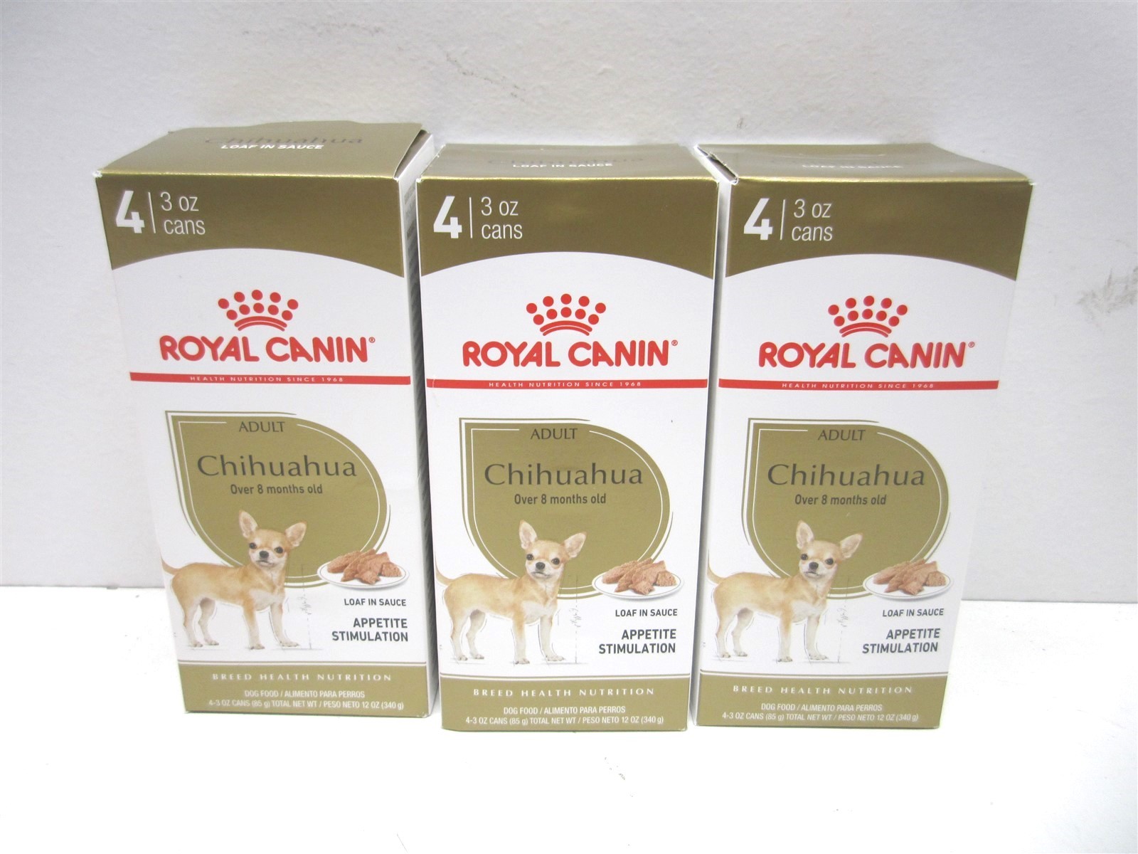 12-Royal Canin 3oz. Chihuahua Adult Loaf in Sauce Wet Dog Fo