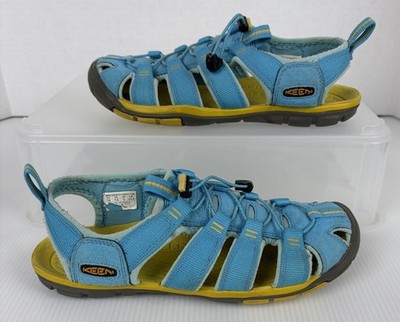 KEEN Clearwater CNX Womens Size 7.5 Blue Yellow Waterproof Hiking Sports Sandals