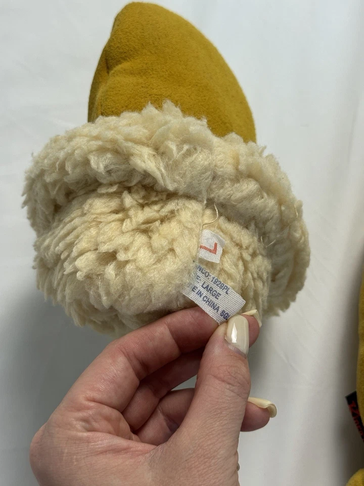 Guantes de invierno cálidos Kinco de gamuza forrados de piel de oveja amarillo mostaza talla grande Foto 4 de 4