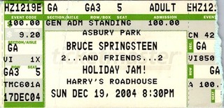 2004 BRUCE SPRINGSTEEN CONCERT TICKET ASBURY PARK DEC. 19
