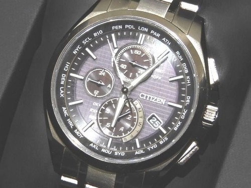 Citizen Attesa AT8040-57E Eco-Drive Radio Solar Titanium Men's Watch