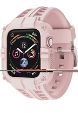 Rugged Apple Watch Band Bumper Case Cover Strap Iwatch 44/42MM Pink Men  s 6.45
