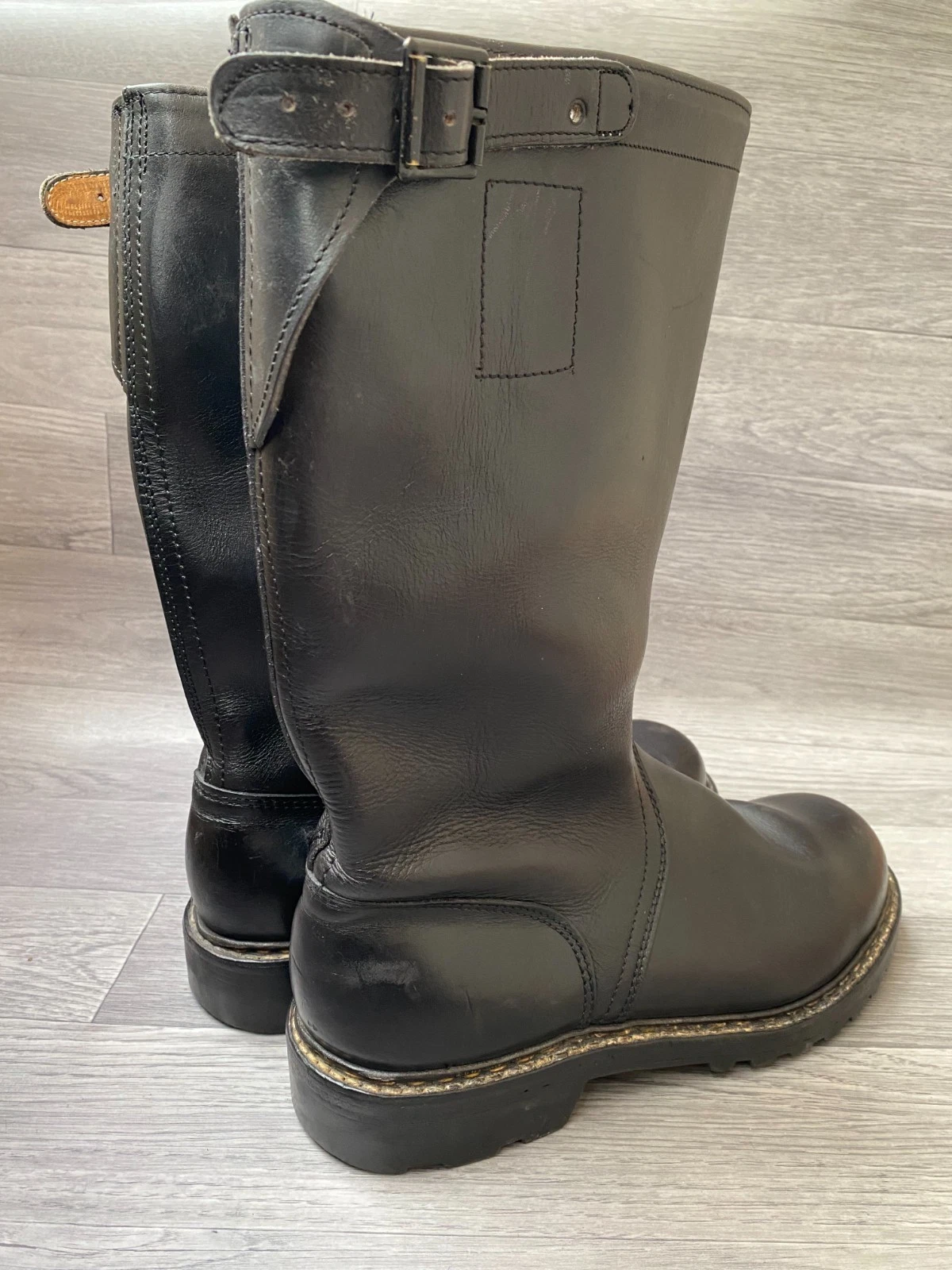 FILLING PIECES Vintage German Army riding JACKBOOTS continental military boots uk 10 US11  285