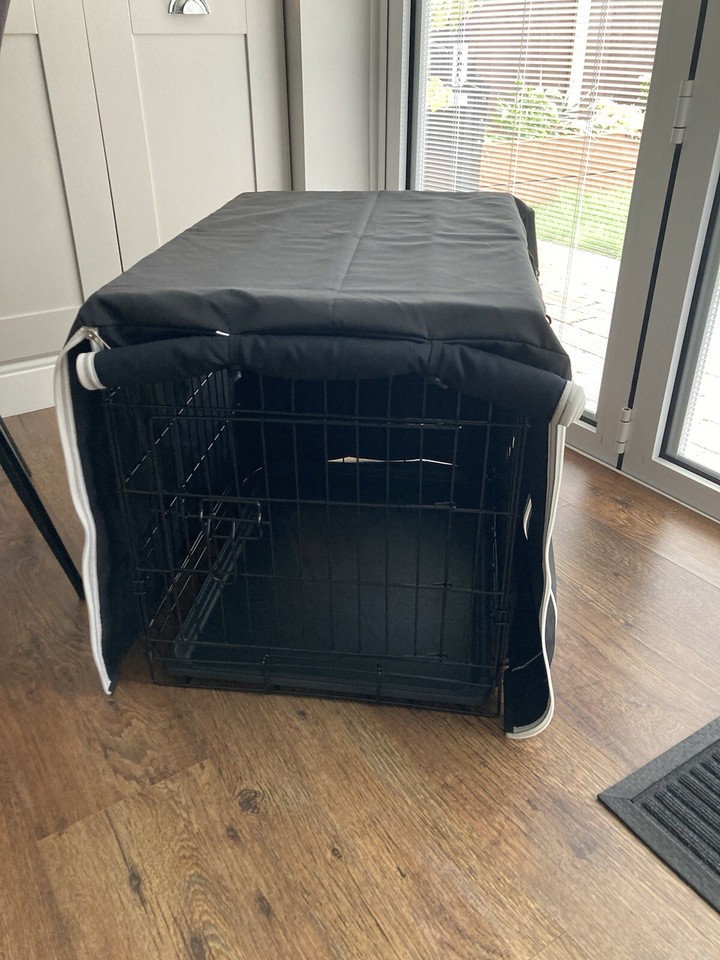 Metal Dog Cage Puppy Training Crate Pet Carrier SMALL 60cm x 44cm x