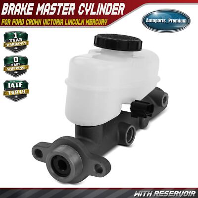 Brake Master Cylinder w/ Reservoir for Ford Crown Victoria Lincoln Mercury 1 In.