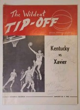 January 26 1963 The Wildcat Tip-Off Basketball Program Kentucky Vs Xavier Signed