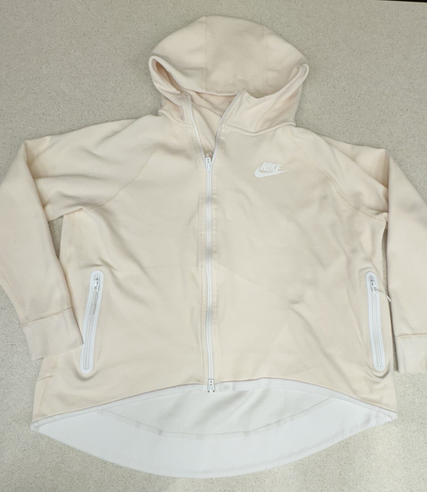 OFF WHITE X NIKE Giacca Nike donna pile tecnico full zip vestibilità ampia 930757 008 taglie forti 1X