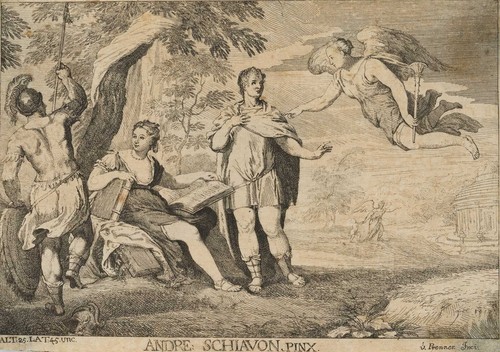 BRENNER (*1708) nach SCHIAVONE (*1510), Ruhm des antiken Dichters, KSt.