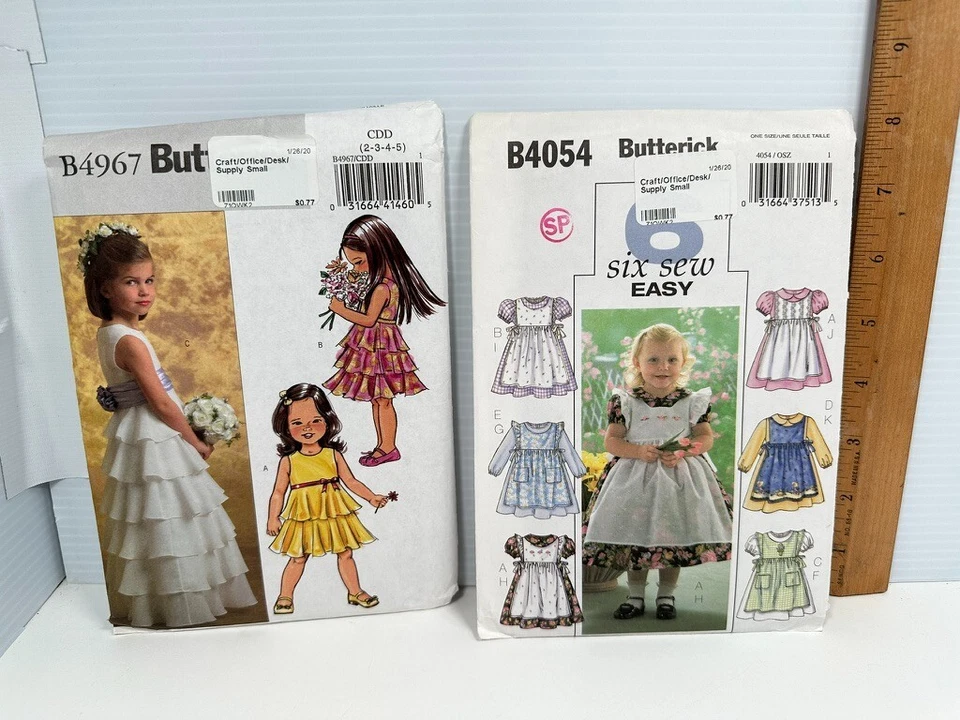 7 Girls McCall's Simplicity Butterick Sewing Patterns UNCUT Baby Sz 1/2-5 XXS-L - Image 4 of 4