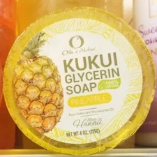 Oils of Aloha Kukui Glycerin Soap 4 oz. Pineapple Scent