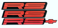 82-92 Camaro Rs Red Rocker Panel Rear Bumper Emblem Set Of 3 9192rsred