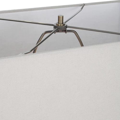 Tapered Rustic Black Iron Column Table Lamp 30 in Minimalist Traditional Lodge - Picture 8 of 8