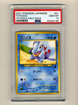 Pokemon PSA 10 Gem Mint Totodile Japanese Totodile Chikorita Deck