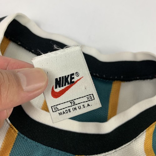 Vintage 90s Nike Los Angeles LA Galaxy MLS Striped Soccer Jersey Mens XL X-Large - Picture 3 of 13