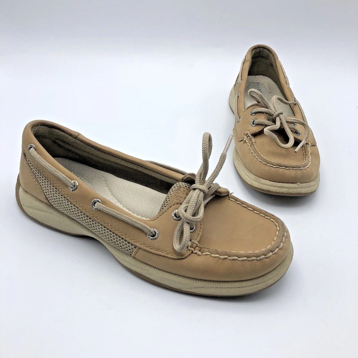 Sperry Top Sider Angelfish 9773581 Women Tan Leather Boat Shoe SZ