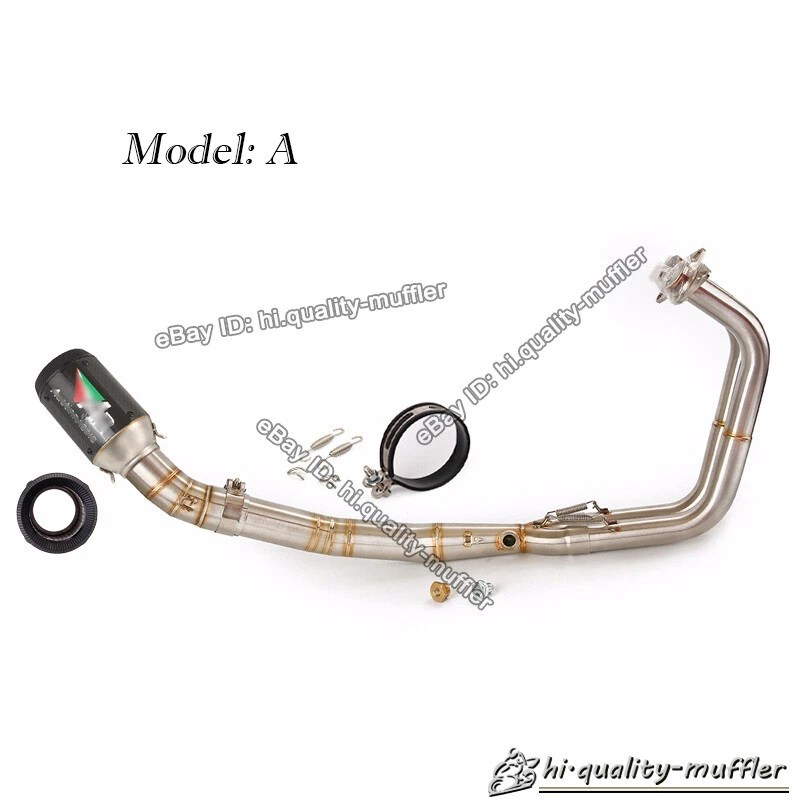 Silenciador de fibra de carbono para tubo de escape Kawasaki Ninja 400 Ninja 250 Z400 Foto 2 de 4