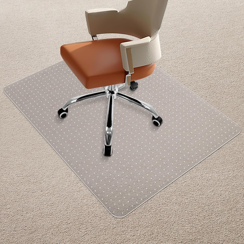 Clear Office Chair Mat for Low Pile Carpet Protector Studded Grip 30x47 NonToxic