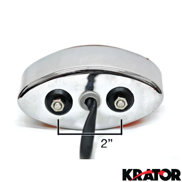 Luz trasera de freno de placa de ojo de gato para Harley Davidson Dyna Glide Fat Bob súper ancha Foto 4 de 4