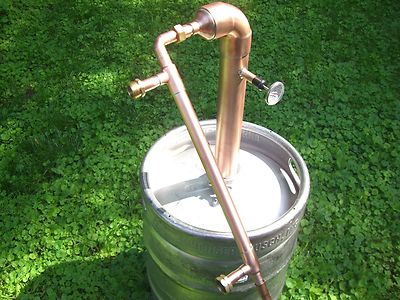 Beer Keg Kit 2'' inch Copper Moonshine Still Pot Reflux Distillation Column 