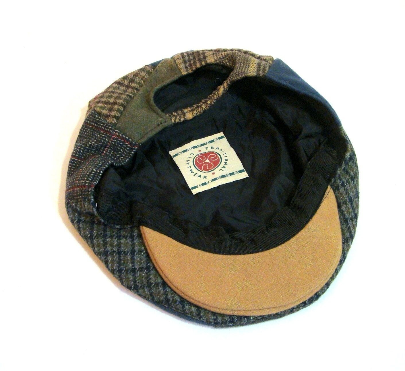Irish Tweed Flat Cap Patchwork Wool - image 3