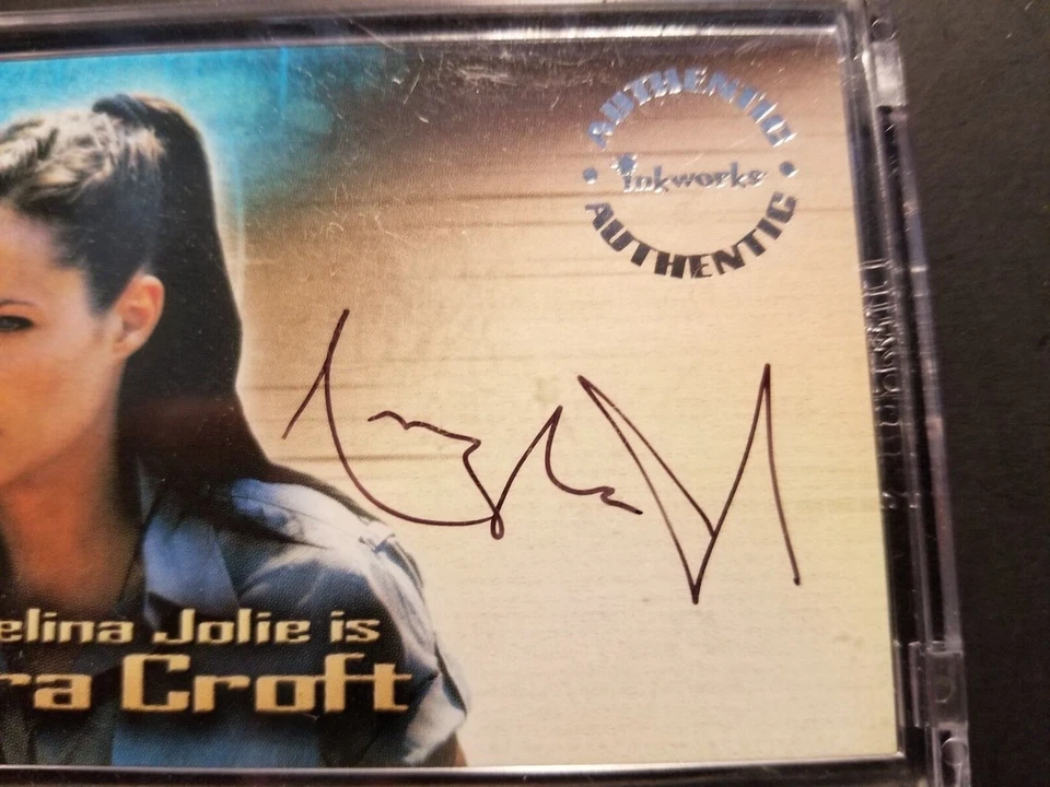 Angelina Jolie 2003 Lara Croft Tomb Raider A1 Autograph Auto Signed Card  - Image 3 of 4