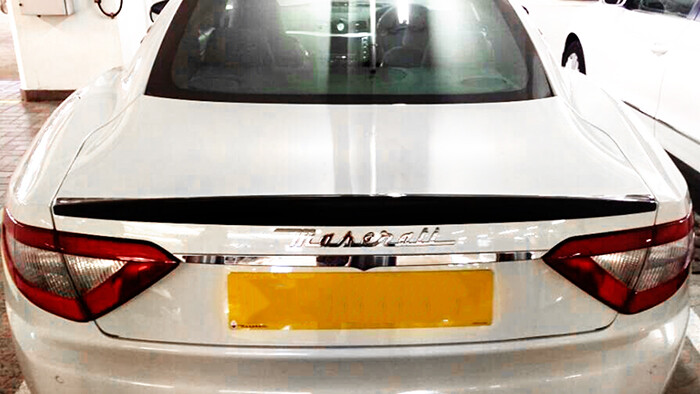 For Maserati Gran Turismo MC Sport Line Rear Trunk Spoiler Wing Lip Carbon Fiber