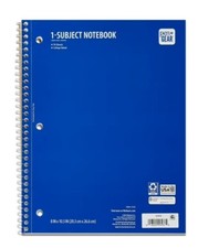 Pen Gear 1 Subject Notebook, College Ruled, 70 Sheets Blue Green