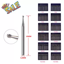 10-100pcs Dental Fast High Speed Handpiece Burs Round Tungsten Carbide FG Bur SA