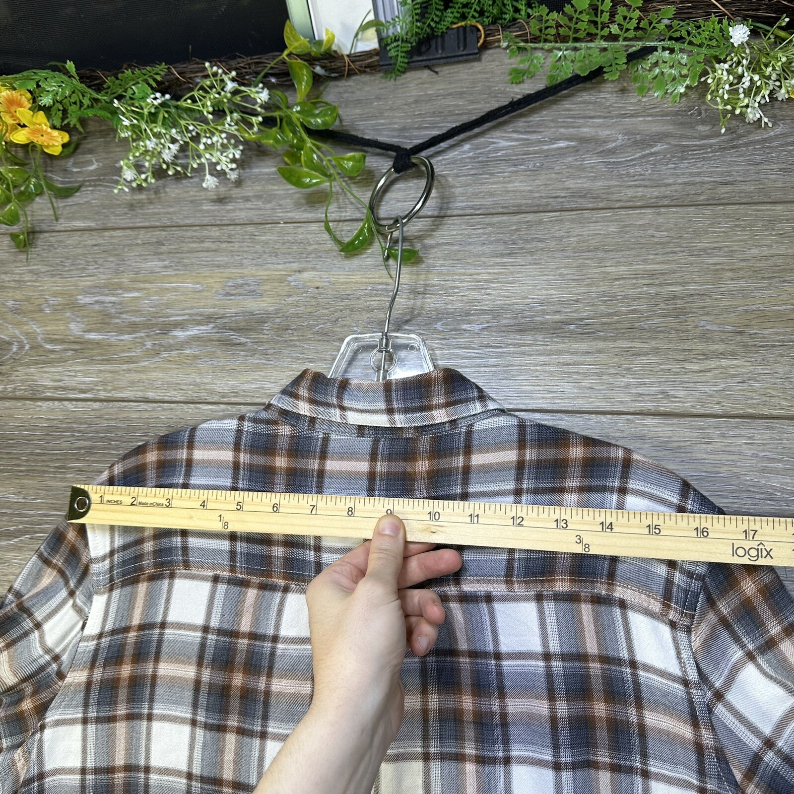 Flannel Button Down Size Medium Boyfriend Fit Sof… - image 16