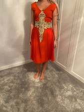 Woman’s party evening dress size 10 with pleated chiffon skirt