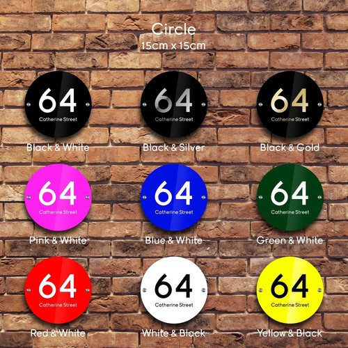 Personalised House / Door Number Signs, Acrylic Glass Effect Door Number Plaque - Picture 8 of 10
