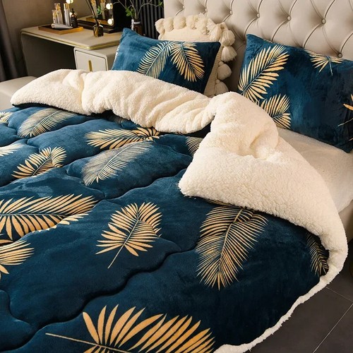 Plaid Super Thick Warm Blankets Winter Autumn Milk Fleece Duvet Thicken Warmth - Picture 3 of 29