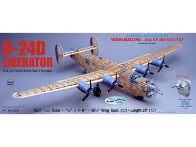 Guillow's Model Kits 2003 B-24D Liberator - 1:28 Treppe Flying Kit IN Balsa-Baum