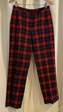 Pendleton Vintage Authentic Manson Tartan Womens Pants Red Wool Straight Leg 12