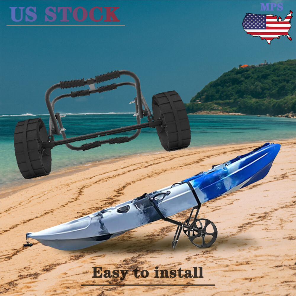 Folding small trailer boat cart inflatable boat tug rubber raft transport wheel