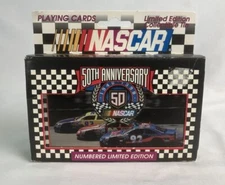 Vintage NASCAR 1998 50th Anniversary Playing Cards Collectors Tin 2 Decks New