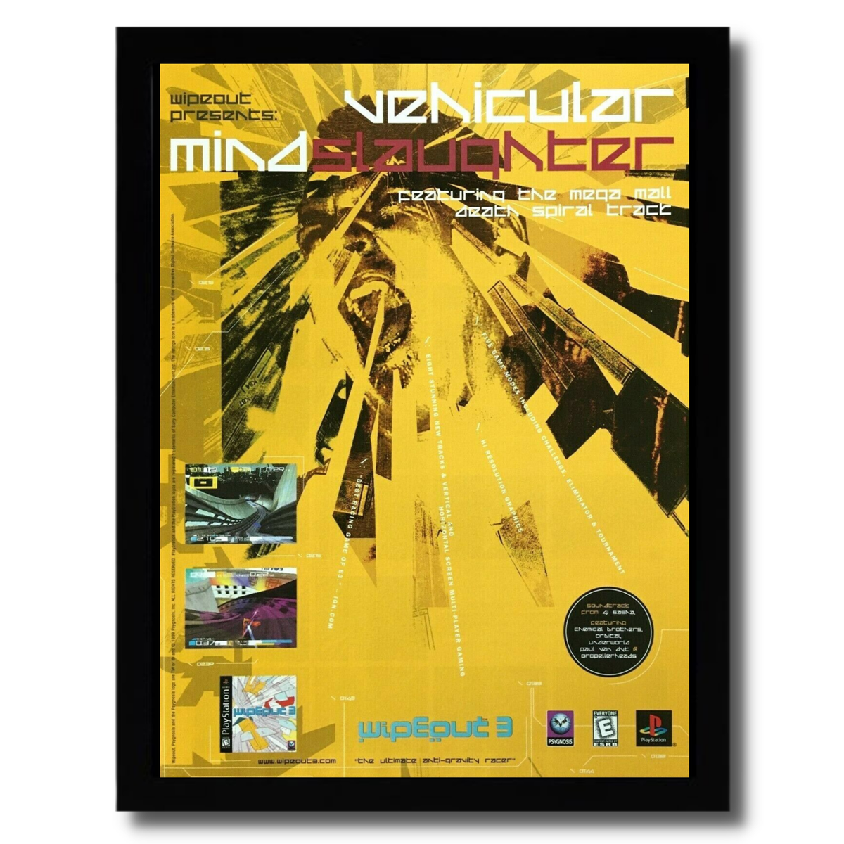 Poster Promotionnel PS1 - Burnout - Sony PlayStation PLV Display - Occasion