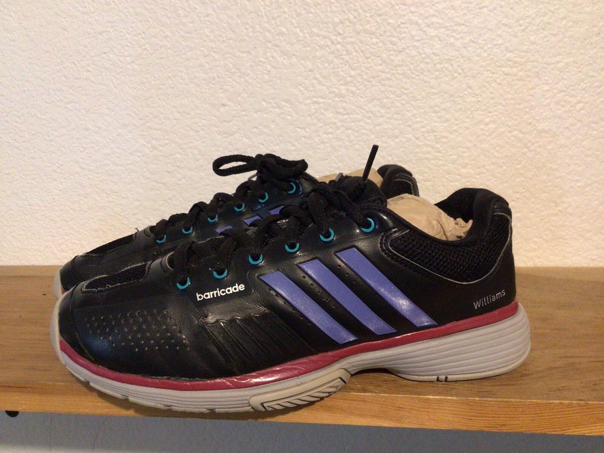 Women's Adidas Adipower Barricade Sz Black Purple Tennis CourT