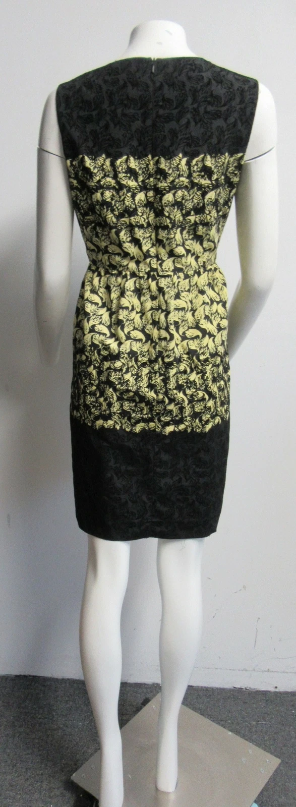 Abito in guaina ROSSO VALENTINO da donna stampa foglia nera taglia 46