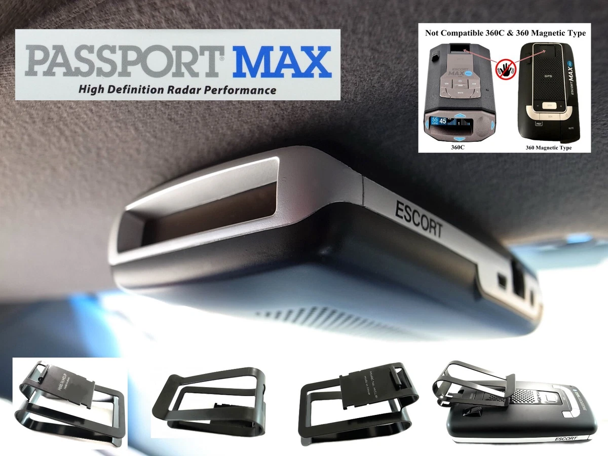 Sun Visor Clip Mount For The Escort MAX MAX2 MAX360 BEL GT 7