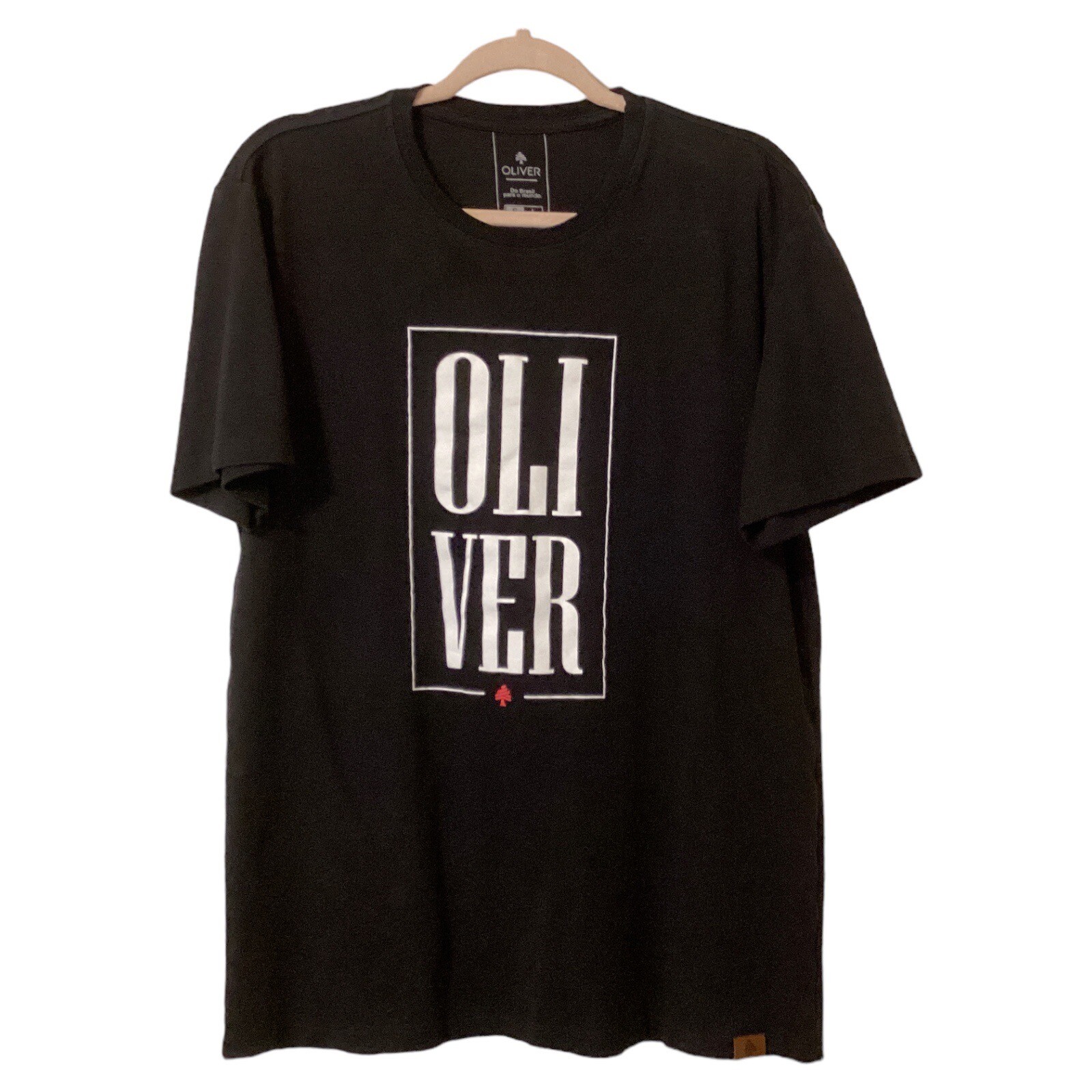 Oliver Industria Brasilera Short Sleeves Black Round Neck T Shirt Size Large