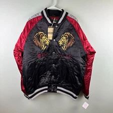 Vintage NEW 2XL Satin Jacket Stall & Dean Japanese Nishitetsu Baseball JBL Lions