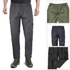 Pantalone da Lavoro Felpato Cargo Con Tasconi Jeans Uomo Invernale VEQUE