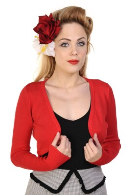 Rot Rockabilly Vintage Pinup Flickers Bolero Shrug Cropped Top BANNED Apparel