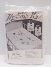 Kit Needlecraft Copri Culla Bucilla Vintage NUOVO Sigillato Bambini Animali Trapuntato