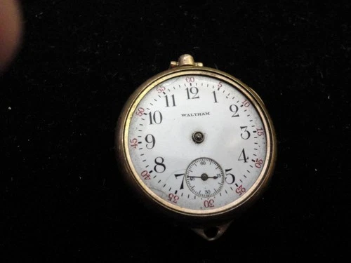 Antique 3/0 Gold Tone Waltham Ladies Pocket Watch for Parts or repair