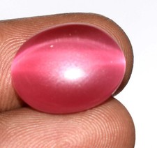 Pink Cat's Eye Oval Gemstone 44 Ct Certified Loose  Birthday Gift Sri Lankan